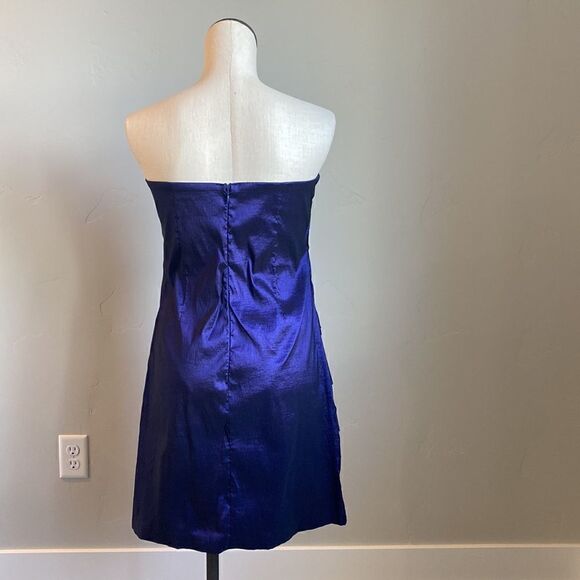 Strapless Shimmer Shift Dress  - Picture 3 of 4